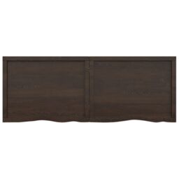 Berkfield Home Table Top Dark Grey 160x60x(2-6) cm Treated Solid Wood Oak - thumbnail 4