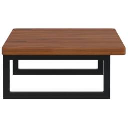 Berkfield Home Basin Shelf Wall Mounted Steel & Solid Wood Oak in Brown - thumbnail 5