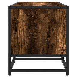 Berkfield Home TV Cabinet Smoked Oak 120x35x41 cm Engineered Wood & Metal in Brown - Size: 120 x 35 x 41 cm - thumbnail 5
