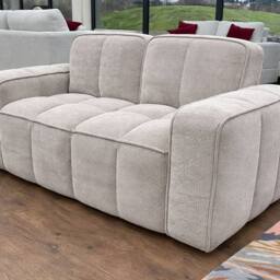 Stratus Interiors Paris Chunky Panel Sofa- Plush Comfort, Stylish Durable Design - Beige - Size: 1 Seater - thumbnail 1