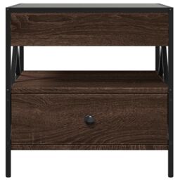 Berkfield Home Coffee Table with Infinity LED Brown Oak 50x50x51 cm - Size: 50 x 50 x 51 cm - thumbnail 6