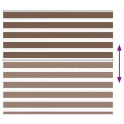 Berkfield Home Zebra Blind Brown 165x150 cm Fabric Width 160.9 cm Polyester - thumbnail 5