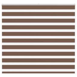 Berkfield Home Zebra Blind Brown 165x150 cm Fabric Width 160.9 cm Polyester - thumbnail 2