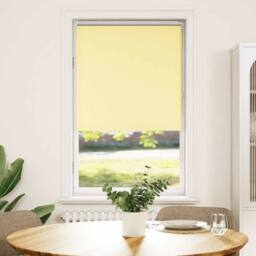Berkfield Home Roller Blind Blackout Yellow 85x130 cm Fabric Width 80.7 cm Polyester - thumbnail 3