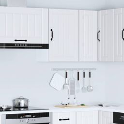 Berkfield Home Kitchen Wall Cabinet Lucca White Engineered Wood - thumbnail 4