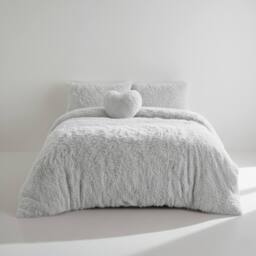 Snug City Super Fluffy Duvet Cover Ultra Soft, Cloud-Like Comfort Snug Sleep in Silver - Size: Double - thumbnail 2