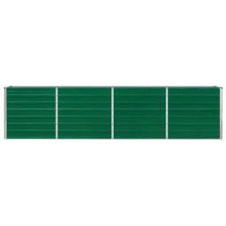 Berkfield Home Raised Garden Bed 320x40x77 cm Galvanised Steel Green - Size: 320 x 40 x 77 cm - thumbnail 5