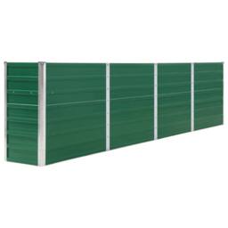 Berkfield Home Raised Garden Bed 320x40x77 cm Galvanised Steel Green - Size: 320 x 40 x 77 cm - thumbnail 3