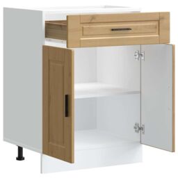 Berkfield Home Kitchen Base Cabinet¬†Porto Artisan Oak Engineered Wood in Brown - thumbnail 5