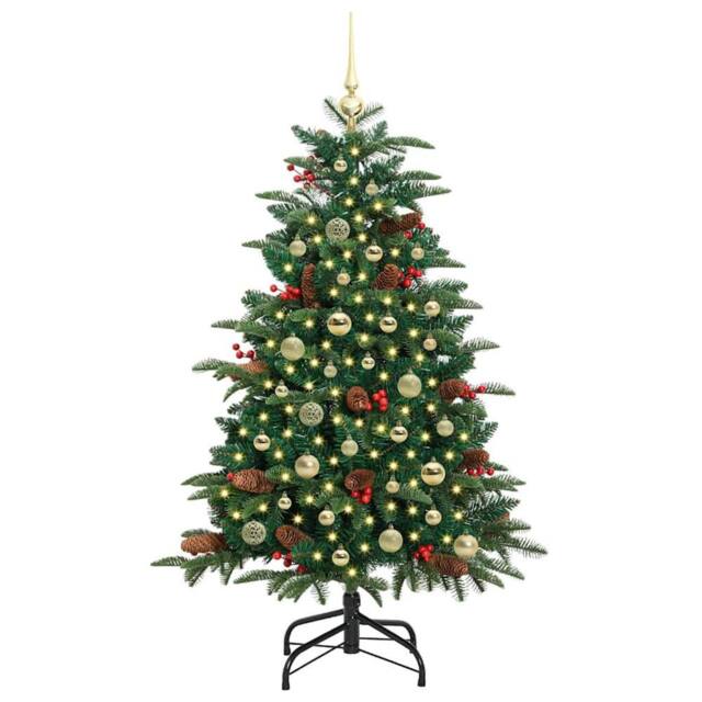 Berkfield Home Elegant Artificial Christmas Tree with 150 LEDs with Stand Green - image 1