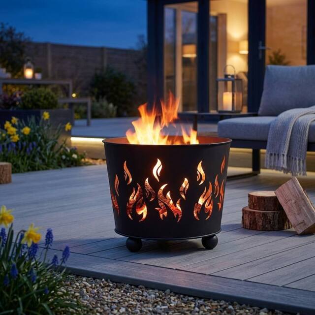 Garden Greatness Fuego Laser Cut Flame Design Firebasket - Size: 1 Pack - image 1