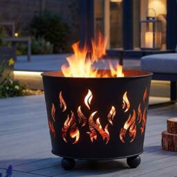 Garden Greatness Fuego Laser Cut Flame Design Firebasket - Size: 1 Pack - thumbnail 2
