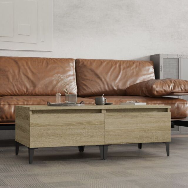 Berkfield Home Side Tables 2 pcs Sonoma Oak 50x46x35 cm Engineered Wood in Brown - Size: 50 x 46 x 35 cm - image 1