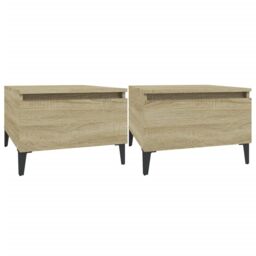 Berkfield Home Side Tables 2 pcs Sonoma Oak 50x46x35 cm Engineered Wood in Brown - Size: 50 x 46 x 35 cm - thumbnail 2