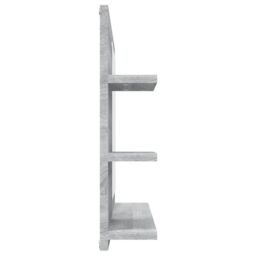 Berkfield Home Bathroom Mirror Grey Sonoma 60x10.5x45 cm Engineered Wood - thumbnail 4