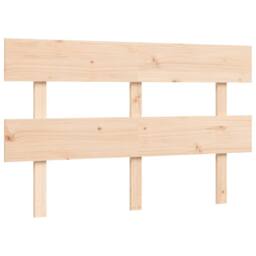 Berkfield Home Bed Frame with Headboard 120x200 cm Solid Wood in Natural - Size: Small Double - thumbnail 8
