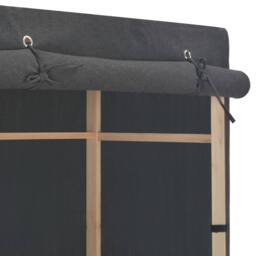 Berkfield Home Wardrobe Grey 79x40x170 cm Fabric - Size: 79 x 40 x 170 cm - thumbnail 4