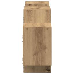 Berkfield Home Wall Shelf Artisian Oak 129x18x42 cm Engineered Wood in Brown - Size: 129 x 18 x 42 cm - thumbnail 5
