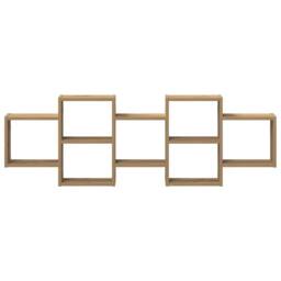 Berkfield Home Wall Shelf Artisian Oak 129x18x42 cm Engineered Wood in Brown - Size: 129 x 18 x 42 cm - thumbnail 4