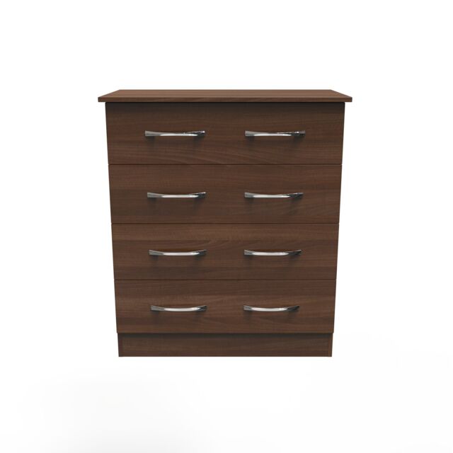 Ready Assembled 2 U Hampshire 4 Drawer Chest (Ready Assembled) in Walnut - image 1