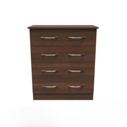 Ready Assembled 2 U Hampshire 4 Drawer Chest (Ready Assembled) in Walnut