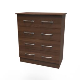 Ready Assembled 2 U Hampshire 4 Drawer Chest (Ready Assembled) in Walnut - thumbnail 3