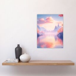 "Artery8 Rio De Janeiro Coastal View Fantasy Landscape Wall Art Print in Blue - Size: W24"" x H32""" - thumbnail 4