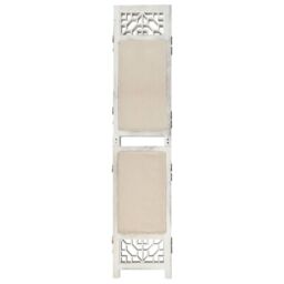 Berkfield Home 6-Panel Room Divider Cream 210x165 cm Fabric in Beige - thumbnail 2