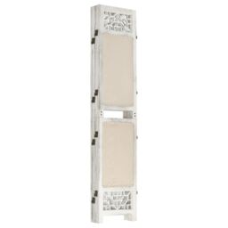 Berkfield Home 6-Panel Room Divider Cream 210x165 cm Fabric in Beige - thumbnail 3