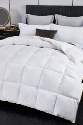 Ezysleep 13.5tog Premium Goose Feather & Down Duvet in White - Size: Double - thumbnail 1