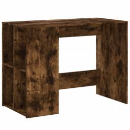 Berkfield Home Decorative Desk Smoked Oak 102x50x75 cm Engineered Wood in Brown - Size: 102 x 50 x 75 cm - thumbnail 3