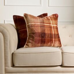 4 x Tartan Check Cushion Covers Pillow Case Soft Warm Fleece Set - thumbnail 3