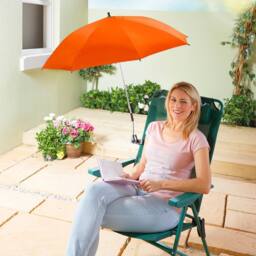 Gainsborough Clamp-On Parasol with UV40+ Protection & Flexible Shaft in Terracotta - thumbnail 1