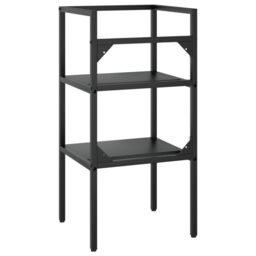 Berkfield Home Bathroom Washbasin Frame Black 40x38x83 cm Iron - Size: 40 x 38 x 83 cm - thumbnail 5