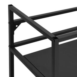 Berkfield Home Bathroom Washbasin Frame Black 40x38x83 cm Iron - Size: 40 x 38 x 83 cm - thumbnail 6