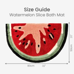 Mooky Mats Watermelon Slice Semi Circle Bath Mat in Red - thumbnail 5