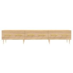 Berkfield Home TV Cabinet Sonoma Oak 150x36x30 cm Engineered Wood in Light Tan - Size: 150 x 36 x 30 cm - thumbnail 5