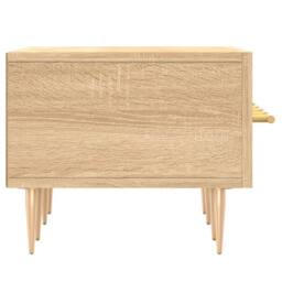 Berkfield Home TV Cabinet Sonoma Oak 150x36x30 cm Engineered Wood in Light Tan - Size: 150 x 36 x 30 cm - thumbnail 7