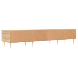 Berkfield Home TV Cabinet Sonoma Oak 150x36x30 cm Engineered Wood in Light Tan - Size: 150 x 36 x 30 cm - thumbnail 8