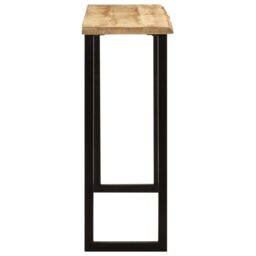 Berkfield Home Console Table with Live Edge 105x33x76 cm Solid Wood Mango in Brown - Size: 105 x 33 x 76 cm - thumbnail 3