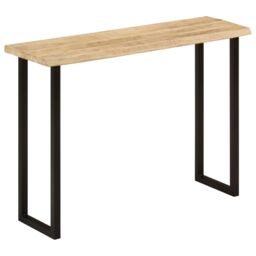 Berkfield Home Console Table with Live Edge 105x33x76 cm Solid Wood Mango in Brown - Size: 105 x 33 x 76 cm - thumbnail 1