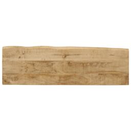 Berkfield Home Console Table with Live Edge 105x33x76 cm Solid Wood Mango in Brown - Size: 105 x 33 x 76 cm - thumbnail 5