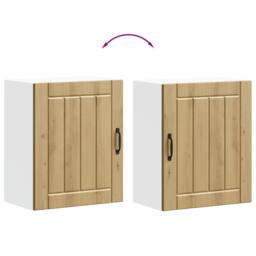 Berkfield Home Kitchen Wall Cabinet Lucca Artisan Oak Engineered Wood in Light Oak - thumbnail 9