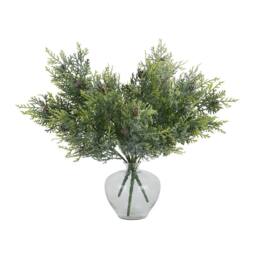 Hill Interiors Pine Spray Artificial Plant in White - thumbnail 2