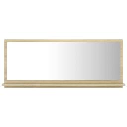 Berkfield Home Bathroom Mirror Sonoma Oak 90x10.5x37 cm Engineered Wood in Brown - thumbnail 2