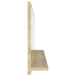 Berkfield Home Bathroom Mirror Sonoma Oak 90x10.5x37 cm Engineered Wood in Brown - thumbnail 5