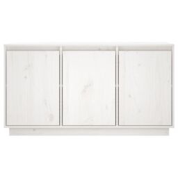 Berkfield Home Sideboard White 111x34x60 cm Solid Wood Pine - Size: 111 x 34 x 60 cm - thumbnail 3