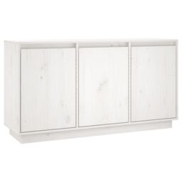 Berkfield Home Sideboard White 111x34x60 cm Solid Wood Pine - Size: 111 x 34 x 60 cm - thumbnail 2