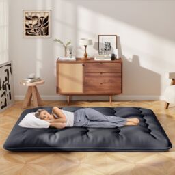 Gymax Japanese Floor Mattress Black Futon Mattress 190 x 120 x 10 cm - thumbnail 5