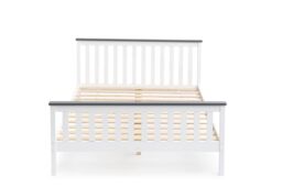 Rest Relax White Shanghai Wooden Bed Frame with Grey Accents - Size: Single - thumbnail 5